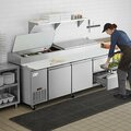 Avantco SSPPT-3E 93in 2 Door Refrigerated Pizza Prep Table with 2 Drawers 178SSPPT3E